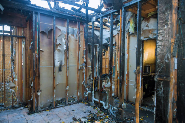Professional Emergency Fire Cleanup technician working in Central Garage, VA